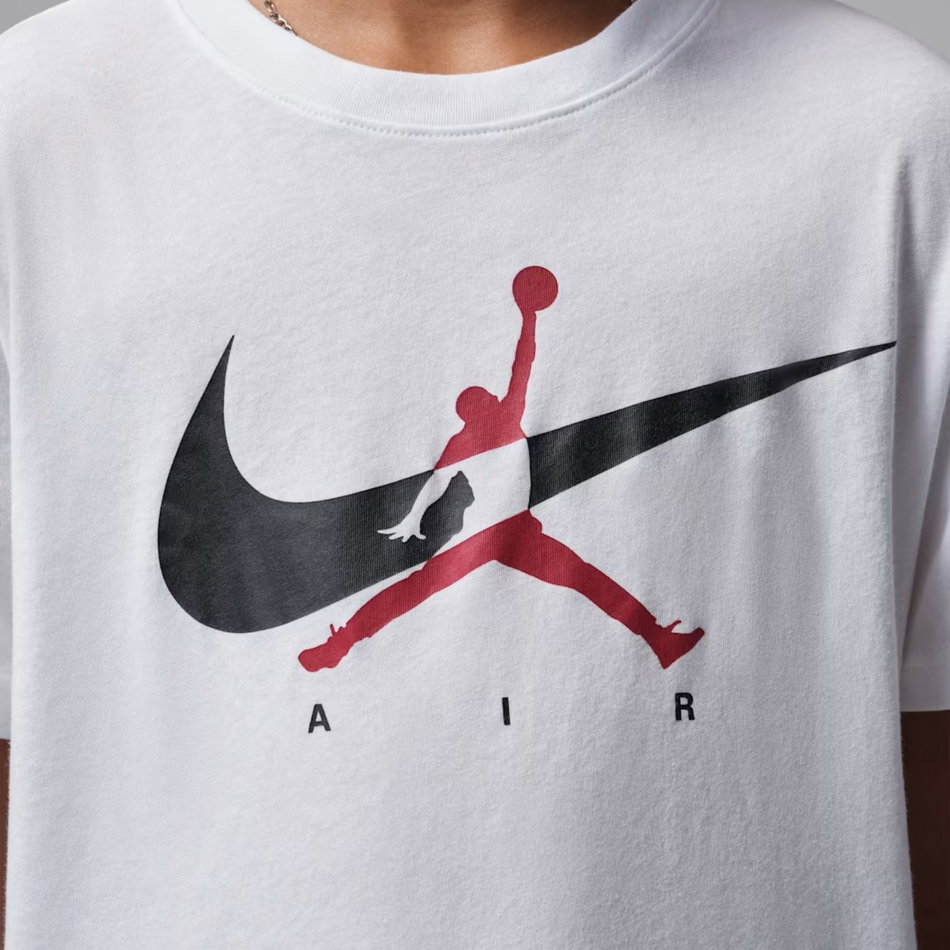 Jordan Jumpman Swoosh Çocuk Beyaz Tişört