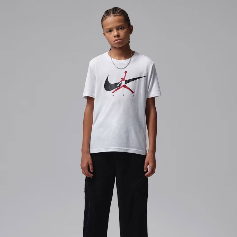 Jordan Jumpman Swoosh Çocuk Beyaz Tişört