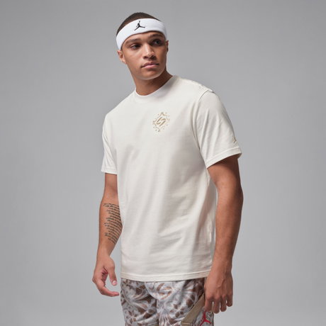 JORDAN - Jordan Luka Ss Crew Erkek Bej Tişört (1)