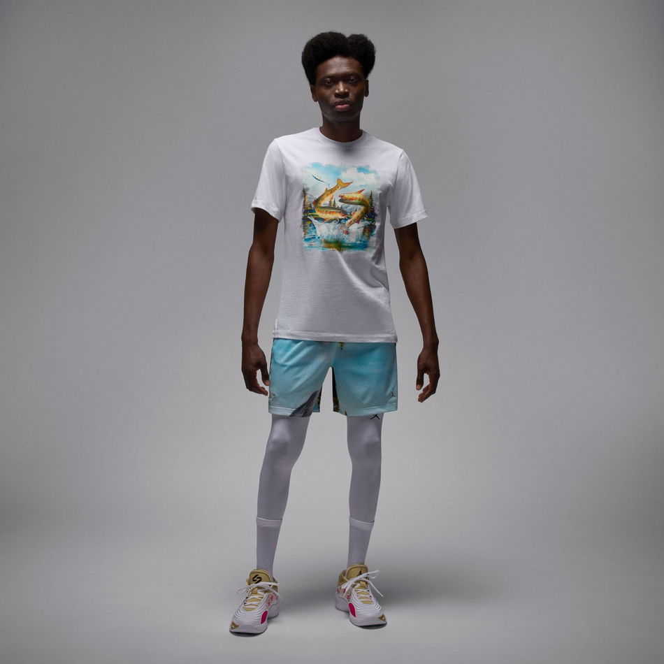 Jordan Luka SS Crew Erkek Beyaz Tişört