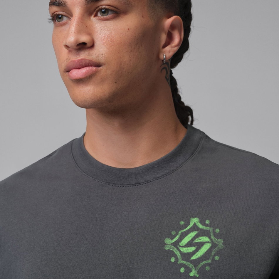 Jordan Luka Ss Crew Erkek Gri Tişört