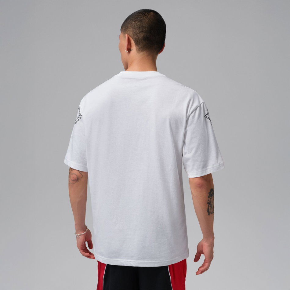 Jordan New Stretch Gfx Ss Crew Erkek Beyaz Tişört