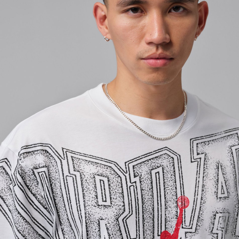 Jordan New Stretch Gfx Ss Crew Erkek Beyaz Tişört