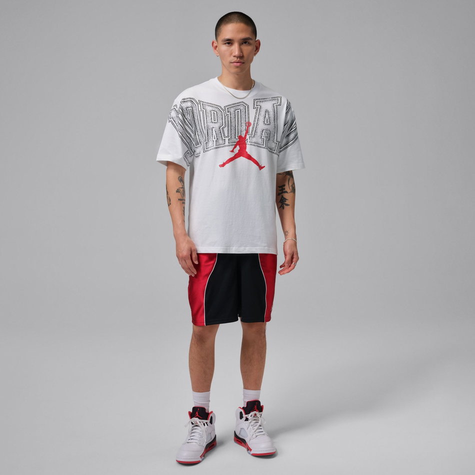 Jordan New Stretch Gfx Ss Crew Erkek Beyaz Tişört