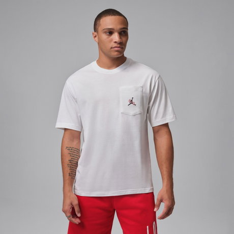 JORDAN - Jordan Pocket Ss Crew Erkek Beyaz Tişört
