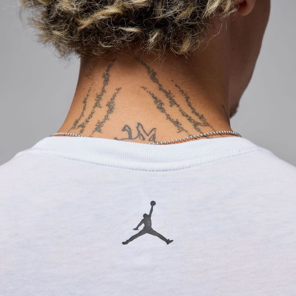 Jordan Sport Dri-FIT GFX SS Crew Erkek Beyaz Tişört