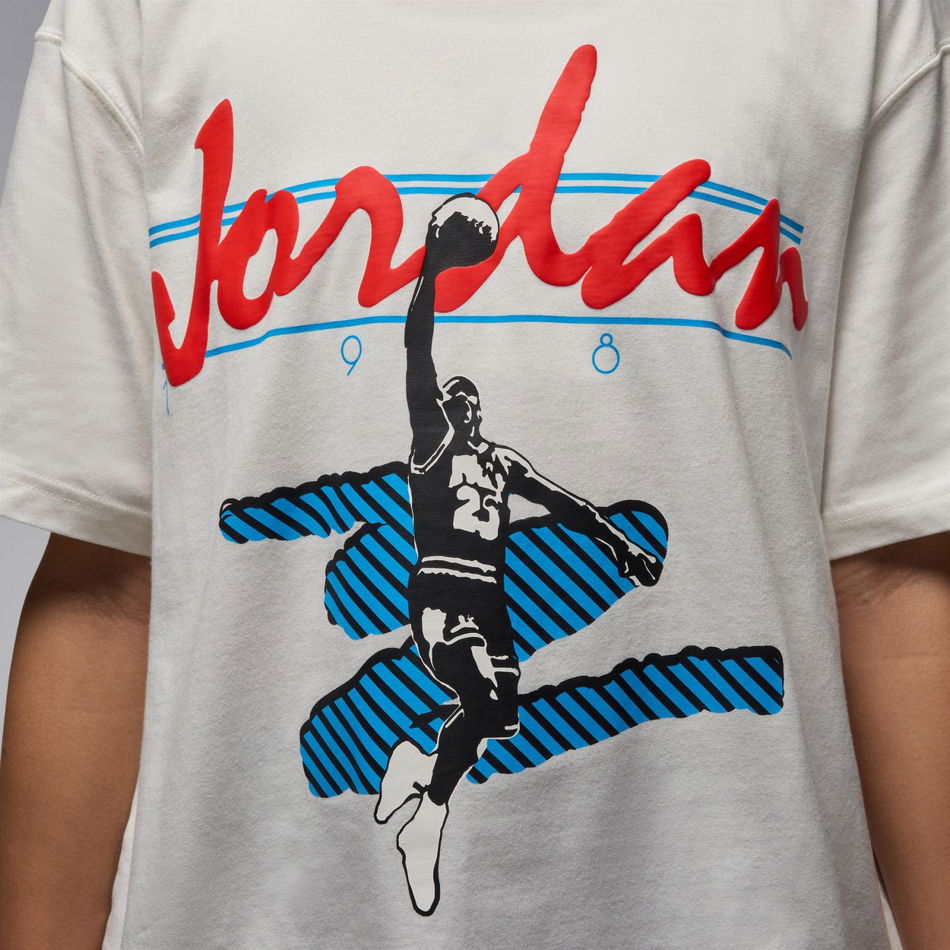 Jordan SS GF GFX Tee MVP Kadın Bej Tişört