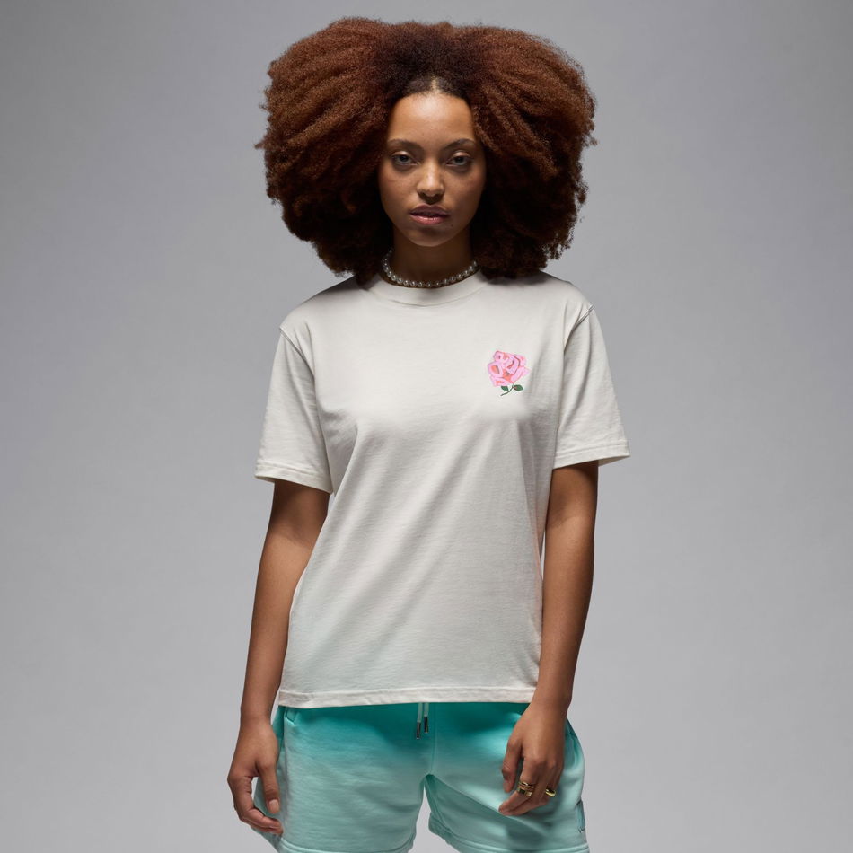 Jordan SS GF GFX Tee Rose Kadın Bej Tişört