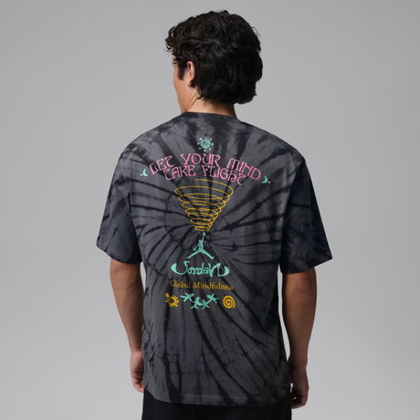 JORDAN - Jordan Tie Dye Fest Ss Crew Erkek Gri Tişört