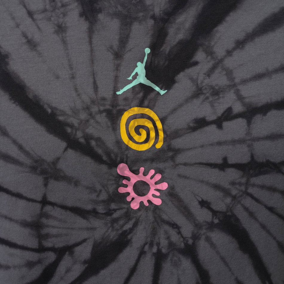 Jordan Tie Dye Fest Ss Crew Erkek Gri Tişört