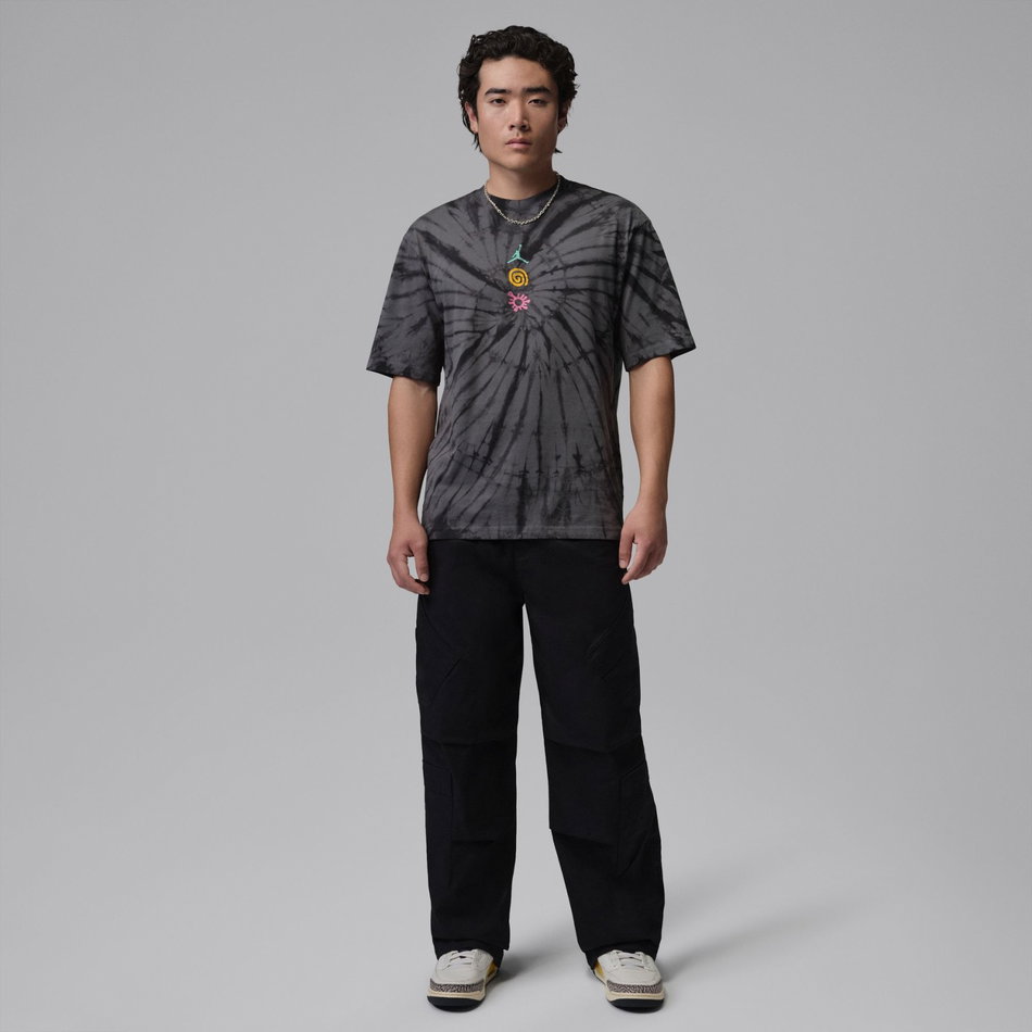 Jordan Tie Dye Fest Ss Crew Erkek Gri Tişört