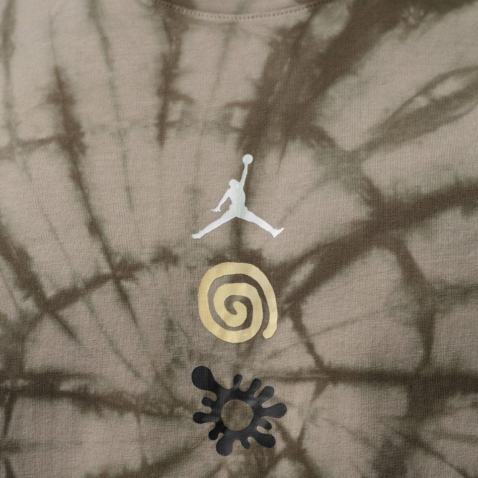Jordan Tie Dye Fest Ss Crew Erkek Kahverengi Tişört