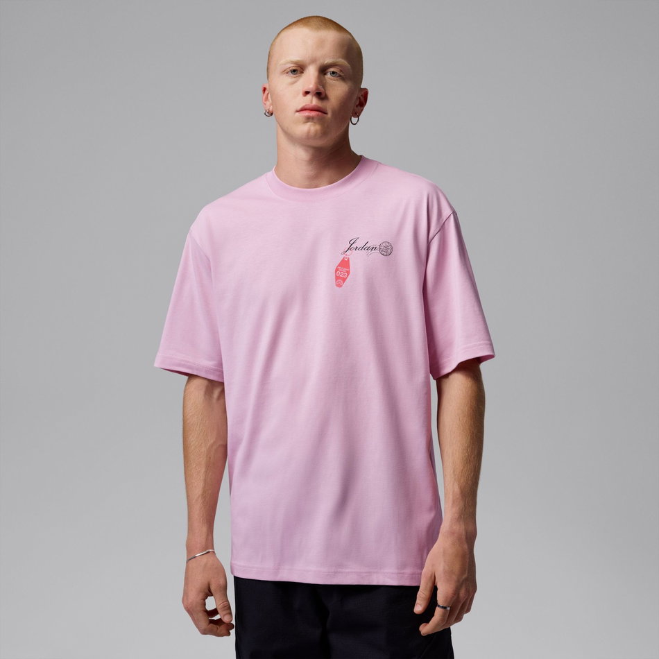 Jordan Travel Gfx Ss Crew Erkek Pembe Tişört