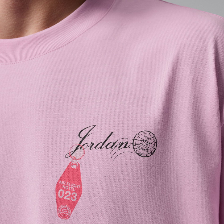 Jordan Travel Gfx Ss Crew Erkek Pembe Tişört