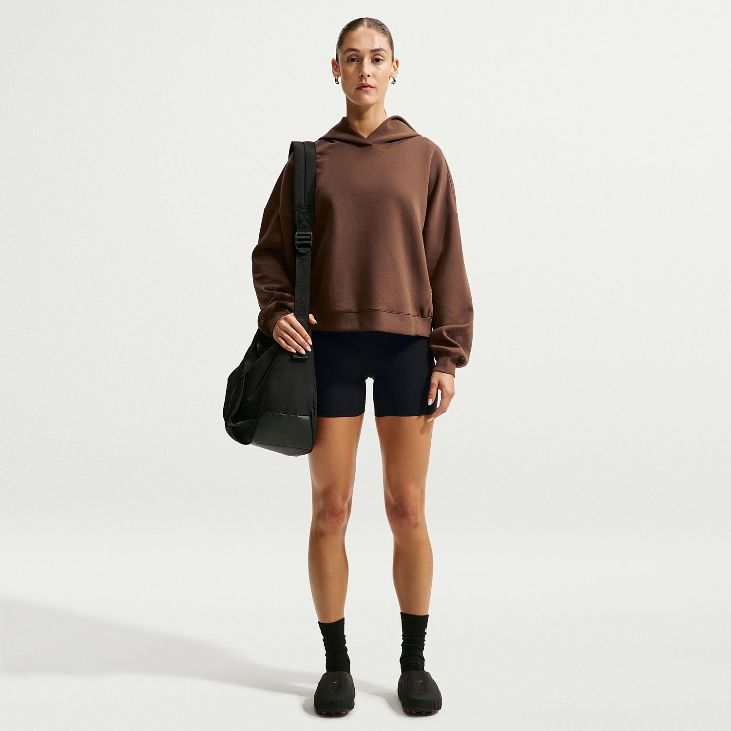 Женский свитшот Nike 24.7 ImpossiblySoft Po Hoodie Kahverengi