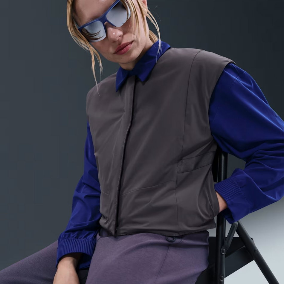 24.7 PerfectStretch Therma-FIT Woven Kadın Gri Yelek