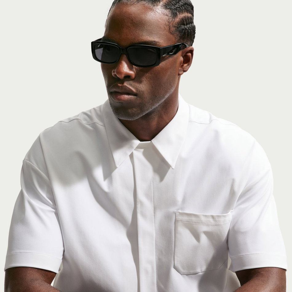 24.7 PerfectStretch UV Button-Up Ss Shirt Erkek Beyaz Gömlek