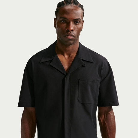 NIKE - 24.7 PerfectStretch UV Button-Up Ss Shirt Erkek Siyah Gömlek (1)