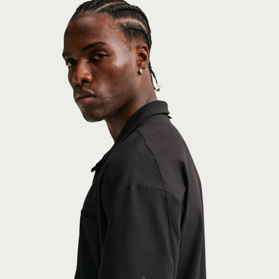 24.7 PerfectStretch UV Button-Up Ss Shirt Erkek Siyah Gömlek