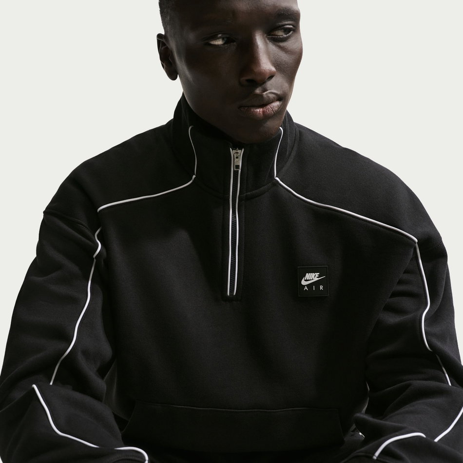 Air Bb Fleece Qz Erkek Siyah Sweatshirt