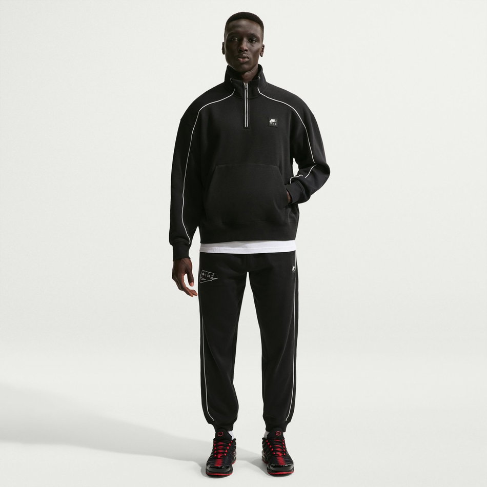 Air Bb Fleece Qz Erkek Siyah Sweatshirt