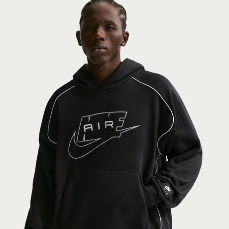 NIKE - Air Fleece Pullover Hoodie Erkek Siyah Sweatshirt
