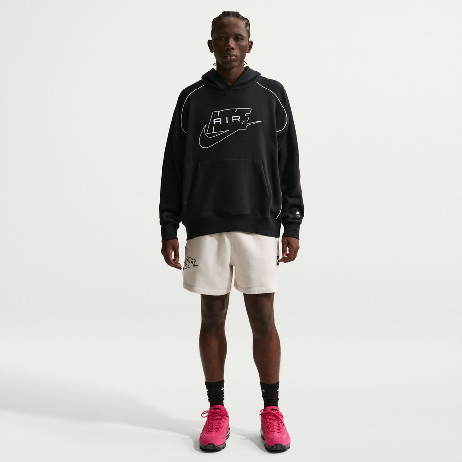 Air Fleece Pullover Hoodie Erkek Siyah Sweatshirt