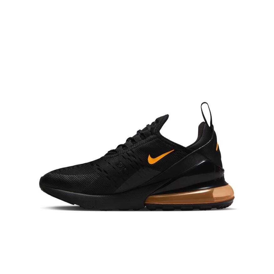 Black and orange nike air max 270 on sale