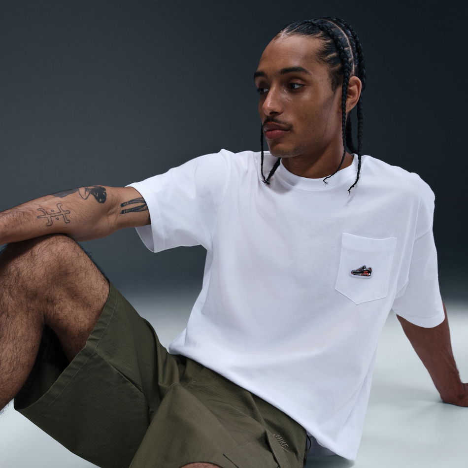 Air Max90 Tee Patech Erkek Beyaz Tişört