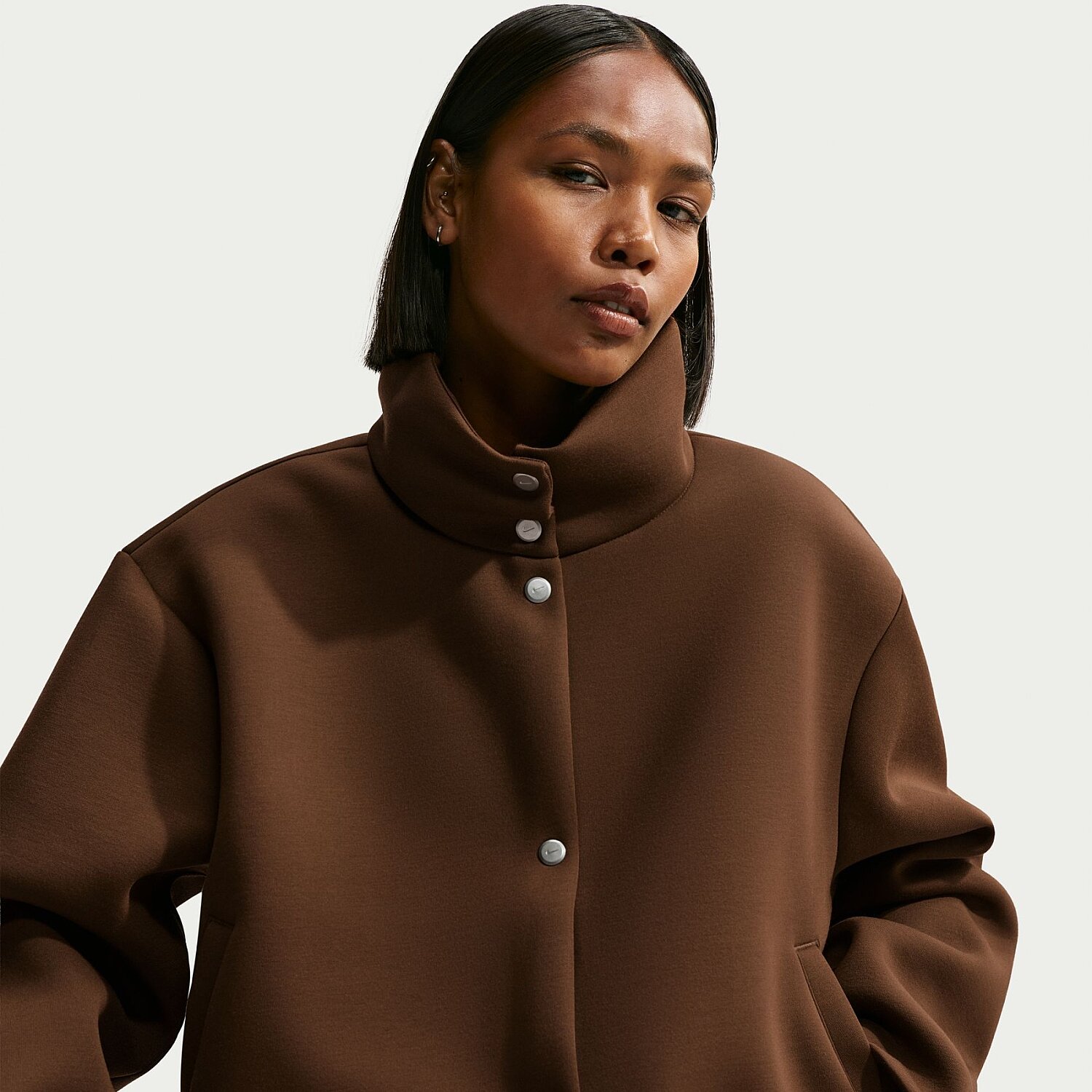 Женская куртка Nike Article Fleece Kahverengi