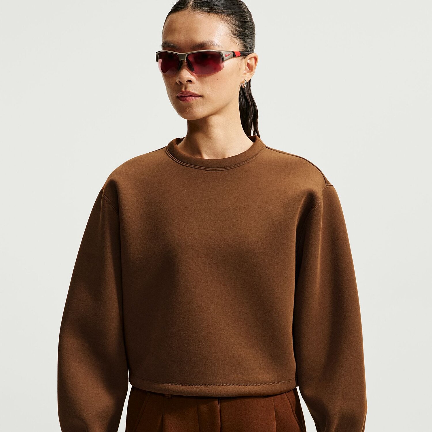 Женский свитшот Nike Article Fleece Ls Top Kahverengi