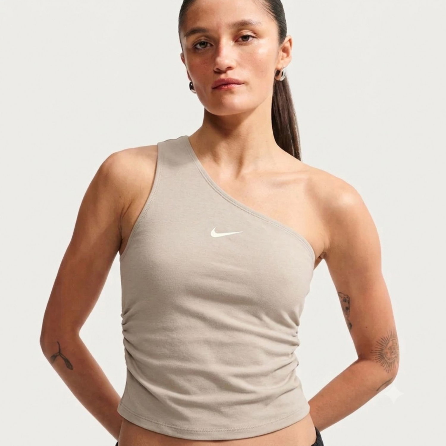 Женские  Nike Asymmetrical One Shoulder Tank Tek Omuz Atlet