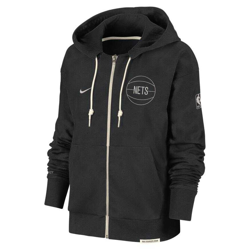 Brooklyn Nets Dri Fit Standard Full-Zip Hoodie Erkek Sweatshirt