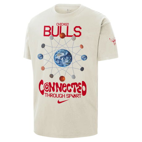 NIKE - Chicago Bulls Courtside SS Max90 Erkek Bej Tişört