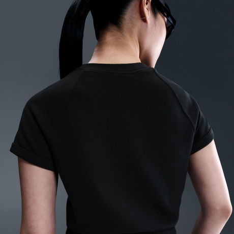 NIKE - Chill French Terry SS Top Kadın Siyah Tişört (1)