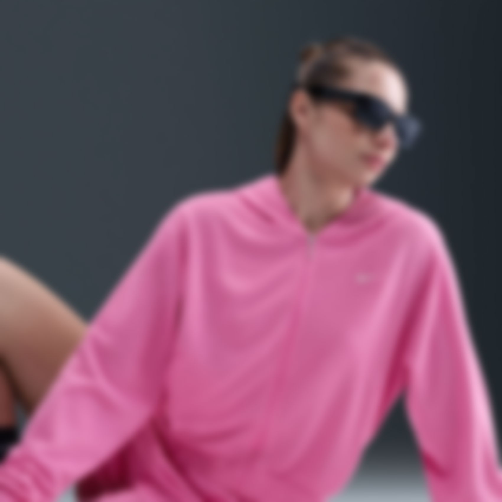 NIKE - Chill FT FZ Hooded Kadın Pembe Sweatshirt