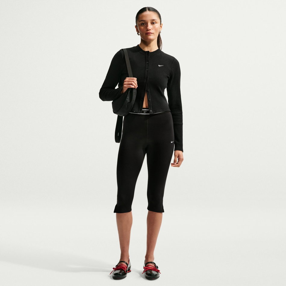 Chill Jersey Capri Tight Kadın Siyah Tayt