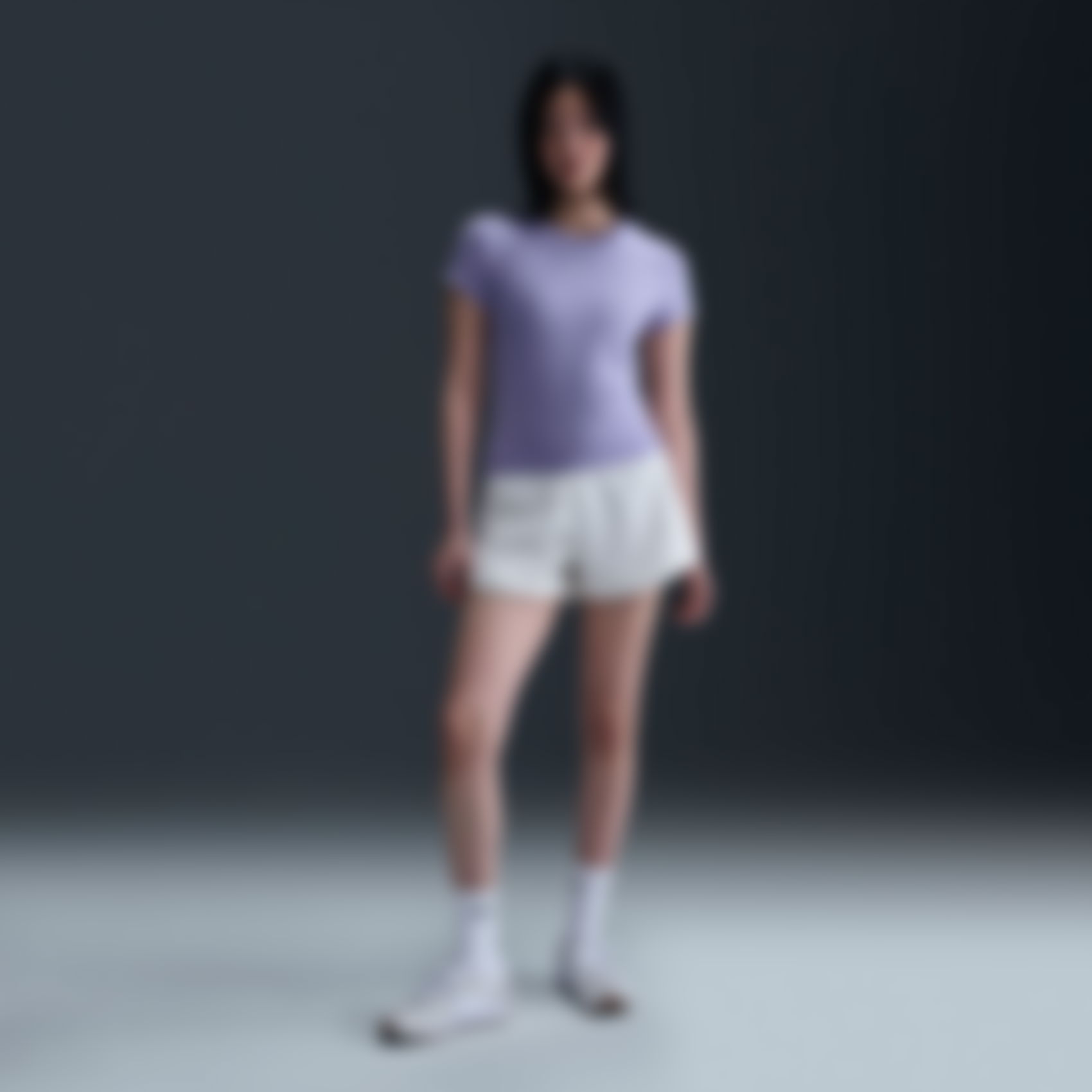NIKE - Chill Knit Crop Kadın Mor Tişört