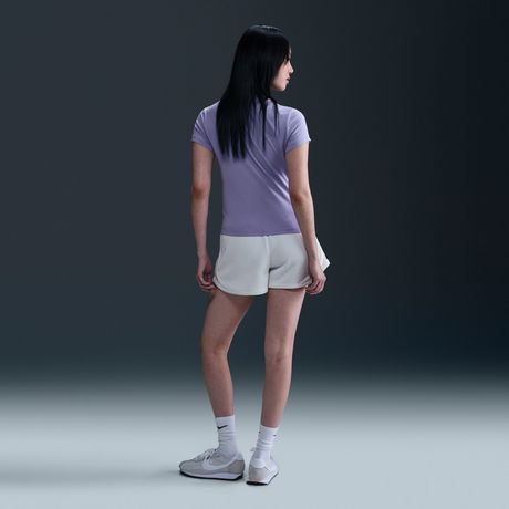NIKE - Chill Knit Crop Kadın Mor Tişört (1)