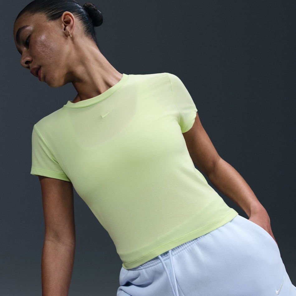 Chill Knit Crop Kadın Yeşil Tişört