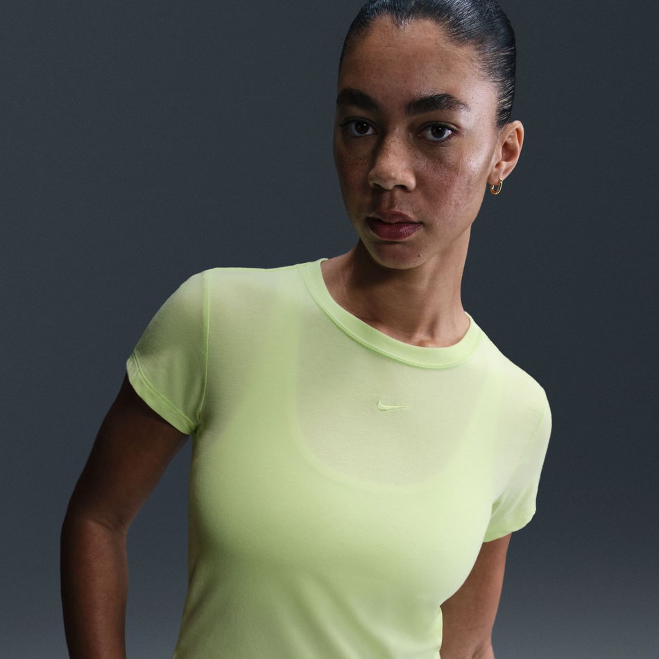 Chill Knit Crop Kadın Yeşil Tişört