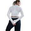 NIKE - Chill Knit LS Crop Kadın Beyaz Tişört (1)