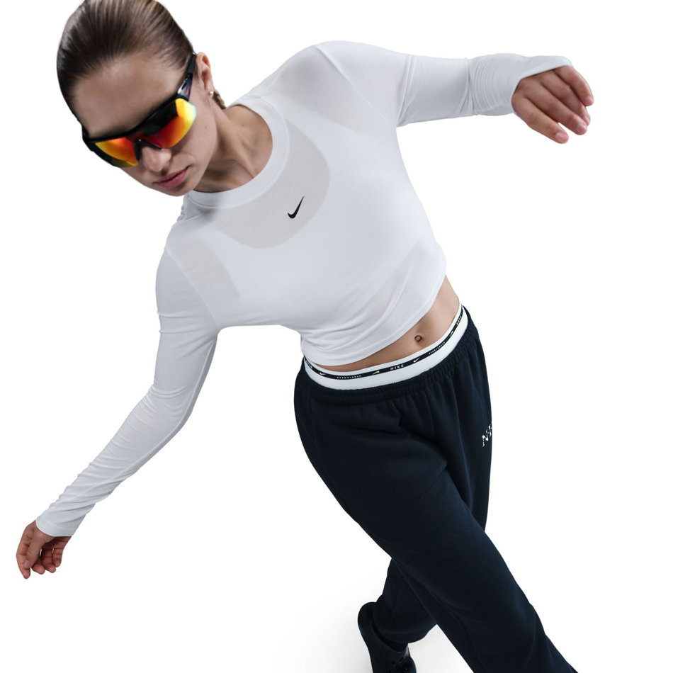 Chill Knit LS Crop Kadın Beyaz Tişört