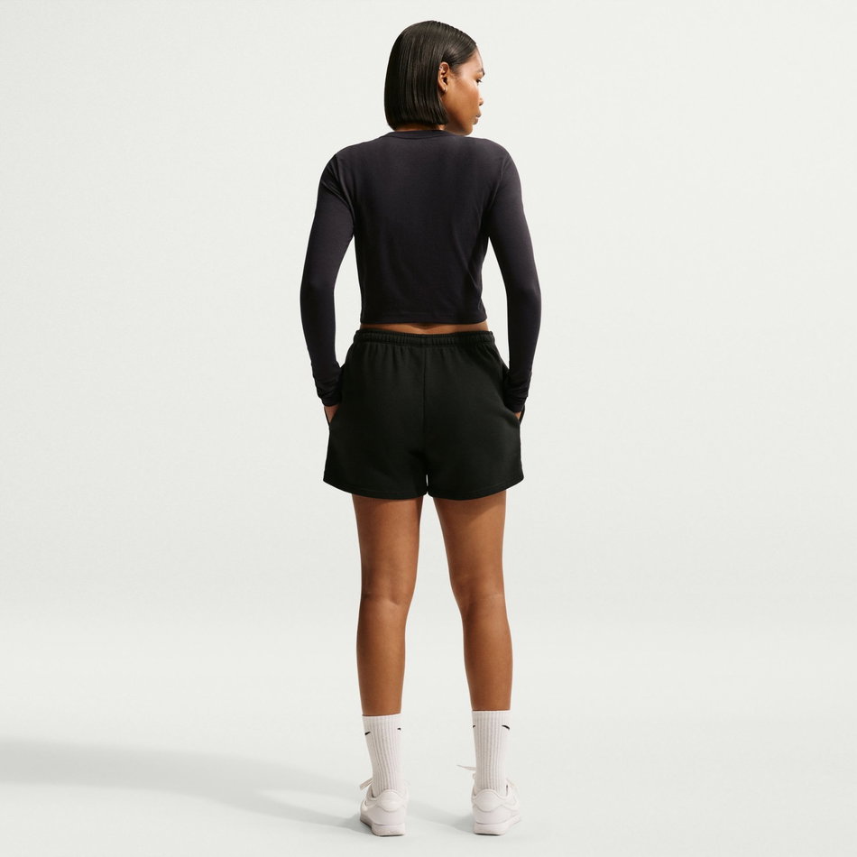 Chill Knit LS Crop Kadın Siyah Sweatshirt