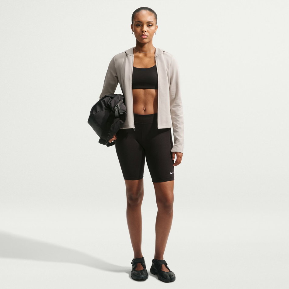Chill Knit Ls Fz Top Kadın Bej Sweatshirt