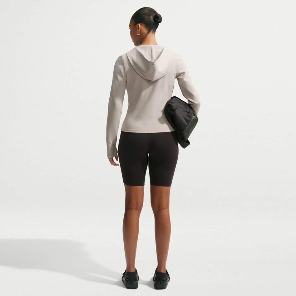 Chill Knit Ls Fz Top Kadın Bej Sweatshirt