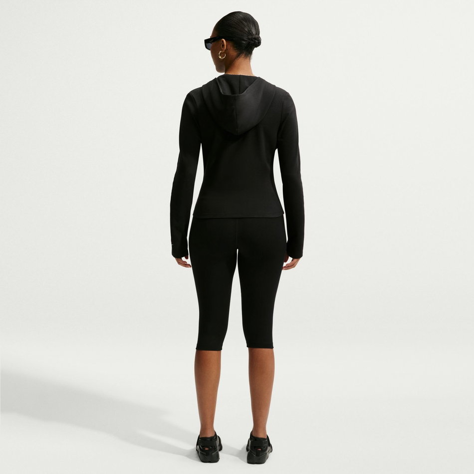 Chill Knit Ls Fz Top Kadın Siyah Sweatshirt