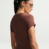 NIKE - Chill Knit Md Crop Kadın Kahverengi Tişört (1)