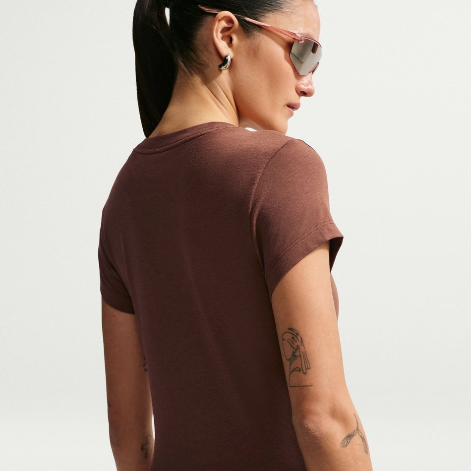 Chill Knit Md Crop Kadın Kahverengi Tişört