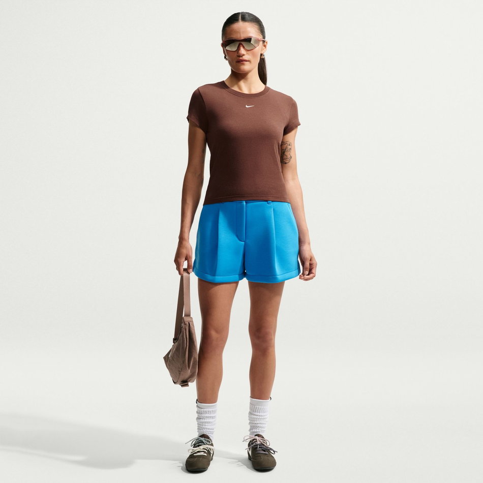 Chill Knit Md Crop Kadın Kahverengi Tişört